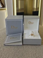 Dior, Rose des Vents Chain Ring, 49, Gold, Like New - Image 3