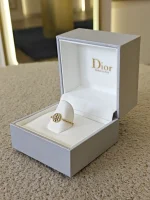 Dior, Rose des Vents Chain Ring, 49, Gold, Like New - Image 6