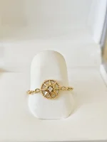 Dior, Rose des Vents Chain Ring, 49, Gold, Like New - Image 7