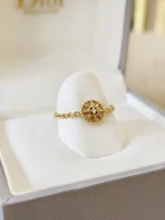 Dior, Rose des Vents Chain Ring, 49, Gold, Like New - Image 17