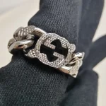 Gucci, Interlocking G chain, S, Silver, Like New - Image 3
