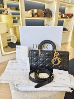 Dior, Lady D-Joy Bag, Medium, Black, Very Very  Good - Image 2