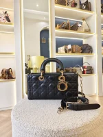 Dior, Lady D-Joy Bag, Medium, Black, Very Very  Good - Image 7