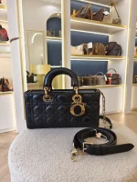Dior, Lady D-Joy Bag, Medium, Black, Very Very  Good - Image 8
