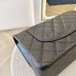 Chanel, Chanel Classic Flap, Jumbo, Black, Very Very  Good - Image 8