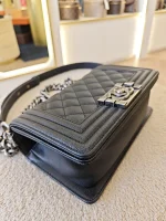Chanel, Boy 8,  8", Black, Very Very  Good - Image 7