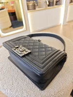 Chanel, Boy 8,  8", Black, Very Very  Good - Image 9