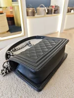 Chanel, Boy 8,  8", Black, Very Very  Good - Image 11