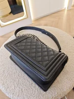 Chanel, Boy 8,  8", Black, Very Very  Good - Image 12