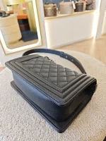 Chanel, Boy 8,  8", Black, Very Very  Good - Image 13