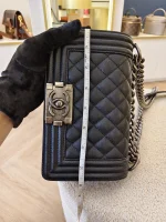 Chanel, Boy 8,  8", Black, Very Very  Good - Image 31