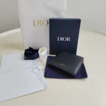 Dior, CD Icon Bi-Fold Wallet , , Black, Very Good - Image 2