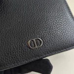 Dior, CD Icon Bi-Fold Wallet , , Black, Very Good - Image 6