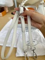 Prada, Moon Padded Nappa-Leather Bag, Small, White, Very Very Like New - Image 2