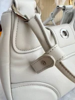 Prada, Moon Padded Nappa-Leather Bag, Small, White, Very Very Like New - Image 11