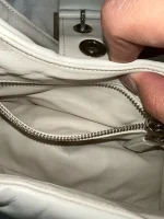 Prada, Moon Padded Nappa-Leather Bag, Small, White, Very Very Like New - Image 13