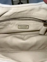 Prada, Moon Padded Nappa-Leather Bag, Small, White, Very Very Like New - Image 14