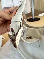 Prada, Moon Padded Nappa-Leather Bag, Small, White, Very Very Like New - Image 18