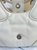 Prada, Moon Padded Nappa-Leather Bag, Small, White, Very Very Like New - Image 20