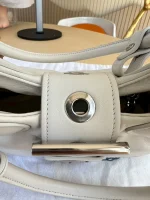 Prada, Moon Padded Nappa-Leather Bag, Small, White, Very Very Like New - Image 25