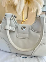 Prada, Moon Padded Nappa-Leather Bag, Small, White, Very Very Like New - Image 27
