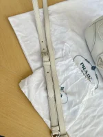 Prada, Moon Padded Nappa-Leather Bag, Small, White, Very Very Like New - Image 4