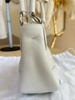 Prada, Moon Padded Nappa-Leather Bag, Small, White, Very Very Like New - Image 33