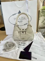 Prada, Moon Padded Nappa-Leather Bag, Small, White, Very Very Like New - Image 42