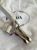 Prada, Moon Padded Nappa-Leather Bag, Small, White, Very Very Like New - Image 6