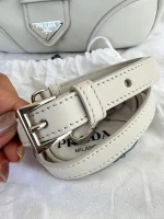 Prada, Moon Padded Nappa-Leather Bag, Small, White, Very Very Like New - Image 8