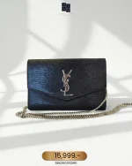 YSL, [YSL] Uptown Woc,  7.5", Black, Very Very  Good