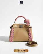 Fendi, Mini Peekaboo, Mini, Beige, Very Good