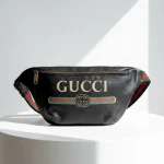 Gucci, Fanny Pack, Small, Black, Very Very  Good