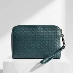 Bottega Veneta, Intrecciato Clutch, , Blue, Very Very  Good