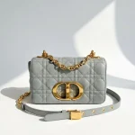 Dior, Caro Bag, Small, Gray, Very Very  Good
