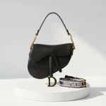 Dior, Saddle Bag, Medium, Black, Very Very  Good