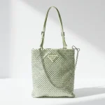 Prada, Crystal Embellished Satin Flat Mini Tote Bag, Mini, Green, Very Very  Good