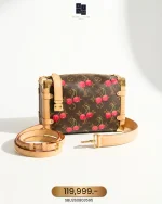 Louis Vuitton, LV x Takashi Murakami Side Trunk, MM, Brown, Like New