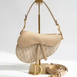 Dior, Saddle Bag, Medium, Beige, Like New