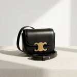 Celine, Mini Claude in Shiny Calfskin, , Black, Very Very  Good