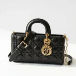 Dior, Lady D-Joy Bag, Medium, Black, Very Very  Good
