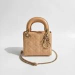 Dior, Lady Dior Mini, Mini, Beige, Very Very  Good