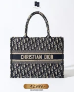 Dior, Book Tote , Medium, Blue, Very Good