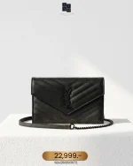 YSL, WOC,  7.5", Black, Very Very  Good