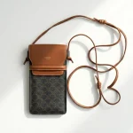 Celine, Phone Pouch With Flap, , Brown, Very Good