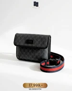 Gucci, GG Supreme Black Belt Bag, , Black, Very Very  Good
