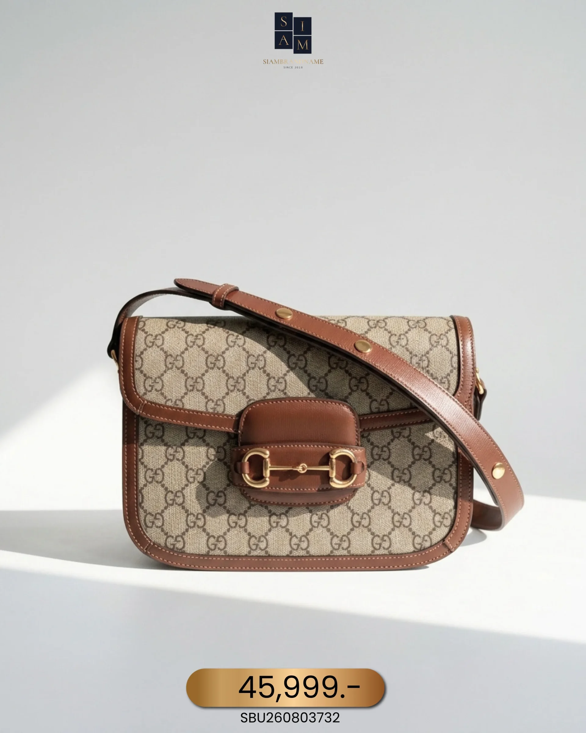 SBU260803732 Gucci, Horsebit 1955 Shoulder Bag, , Brown, Like New - Image 1