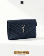 YSL, WOC, 9", Navy, Very Very  Good