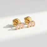 Miu Miu, Enameled Metal Earrings , , Pink, Like New