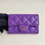 Chanel, Classic Card Holder, , Purple, Like New - Image 3